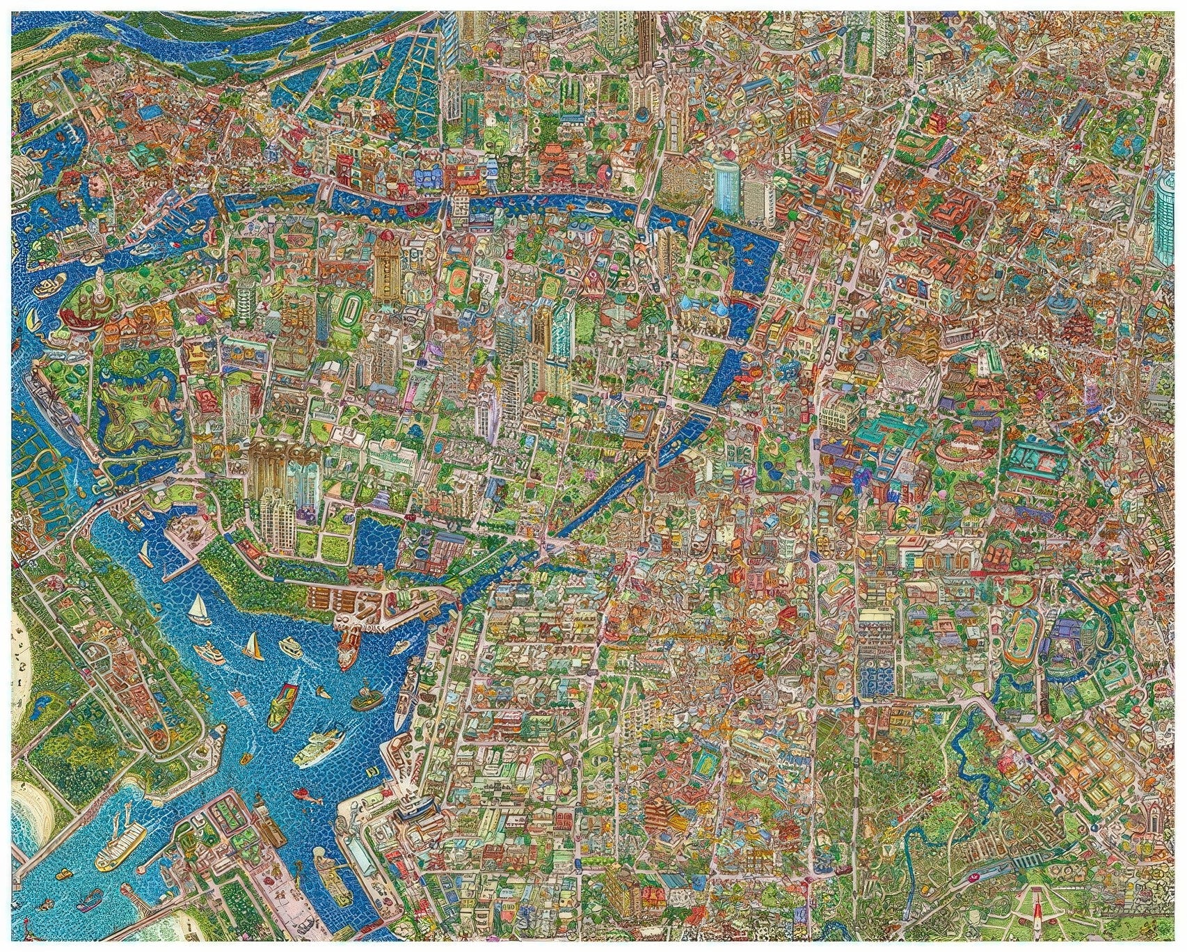 pintoo-h4102-tom-parker---tainan-map-6000-pieces-jigsaw-puzzle