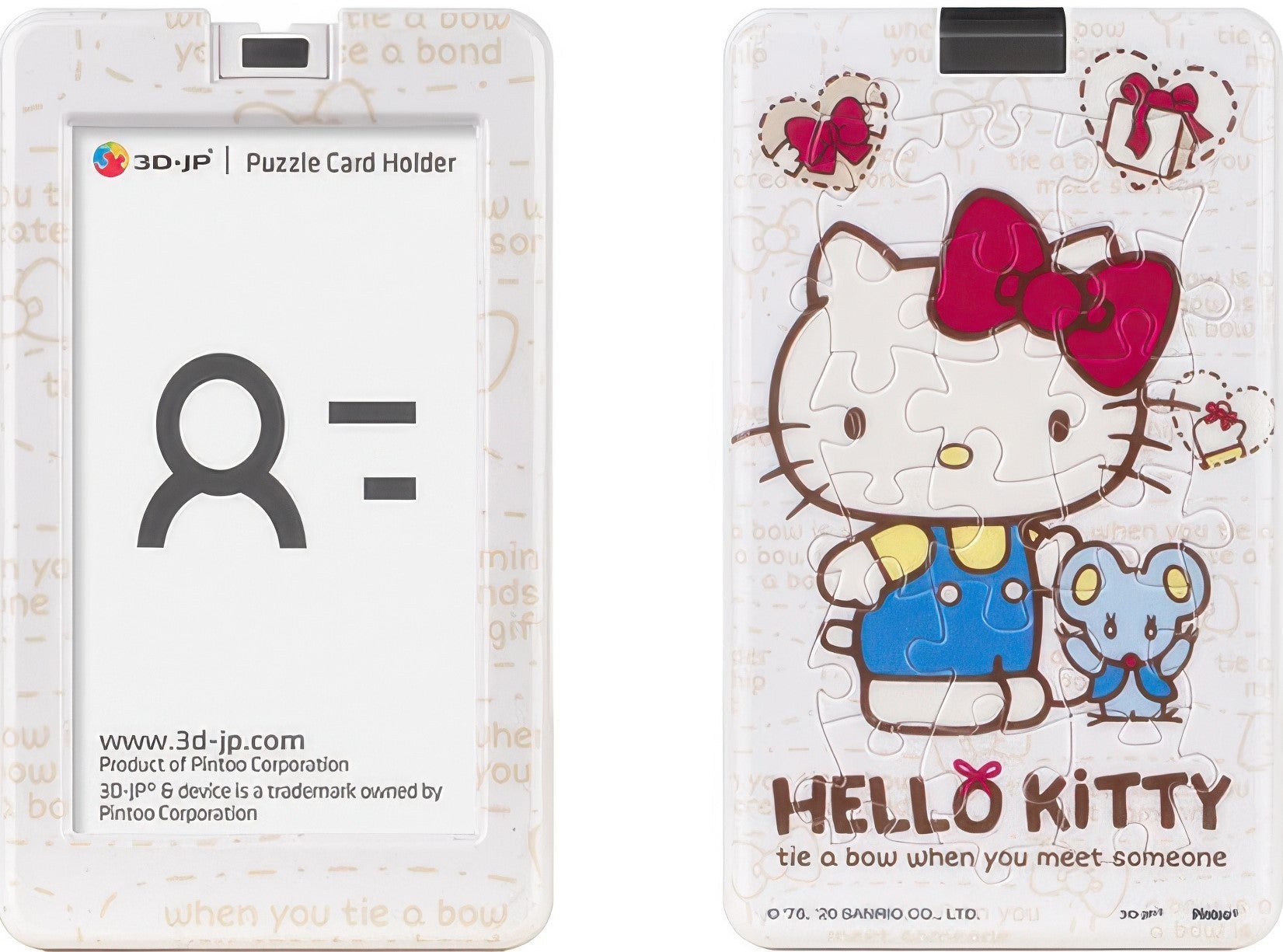 pintoo-ha1055-hello-kitty---bow-18-pieces-card-holder-puzzle