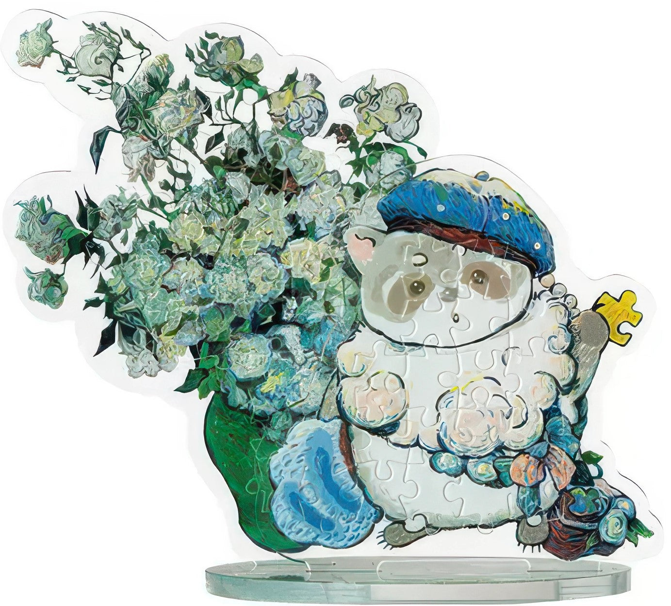 pintoo-hd1014-pazzy-falls-into-world-famous-paintings---white-rose-46-pieces-display-puzzle