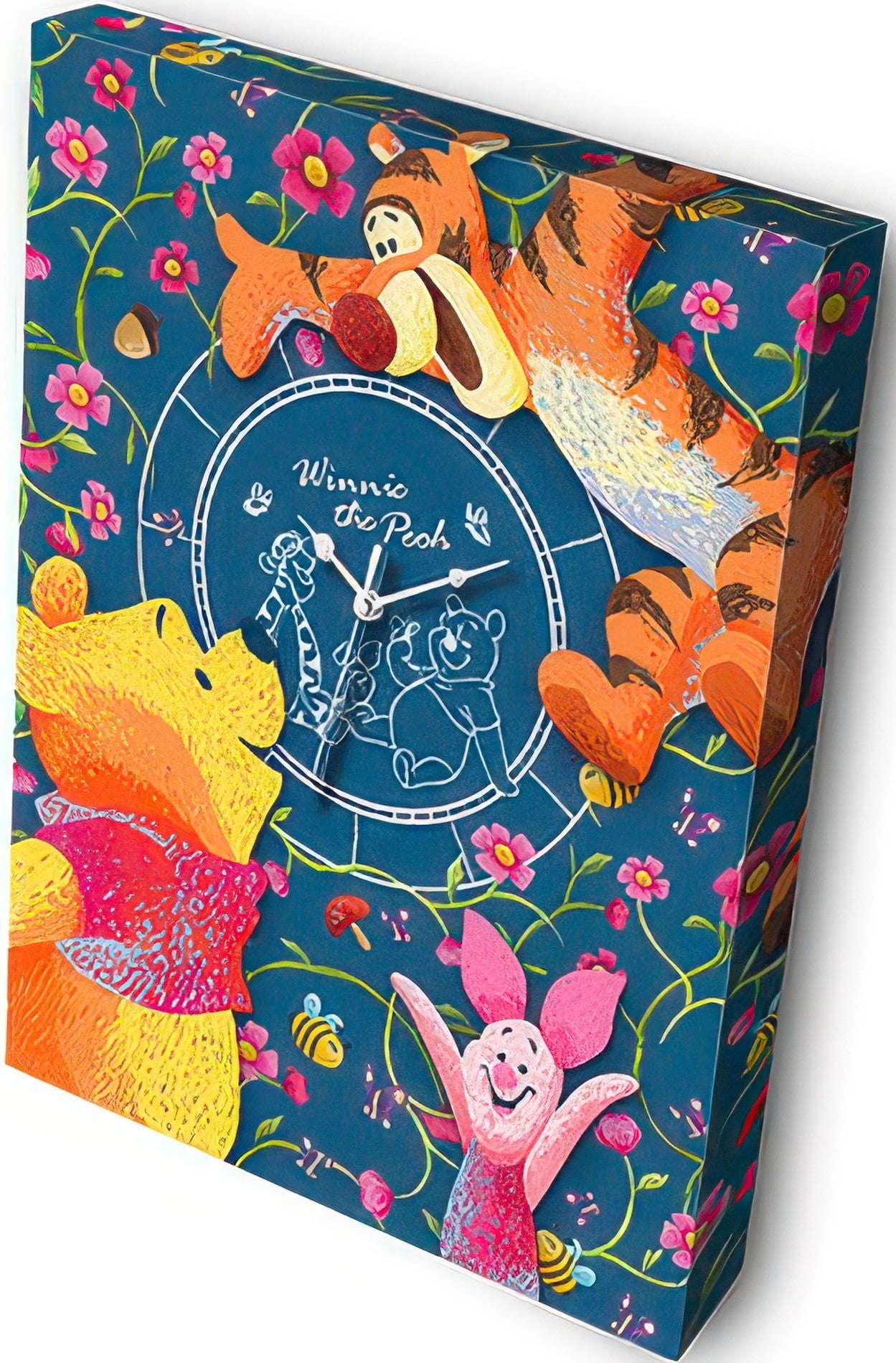 pintoo-hk1017-winnie-the-pooh---sweet-garden-366-pieces-canvas-clock-puzzle