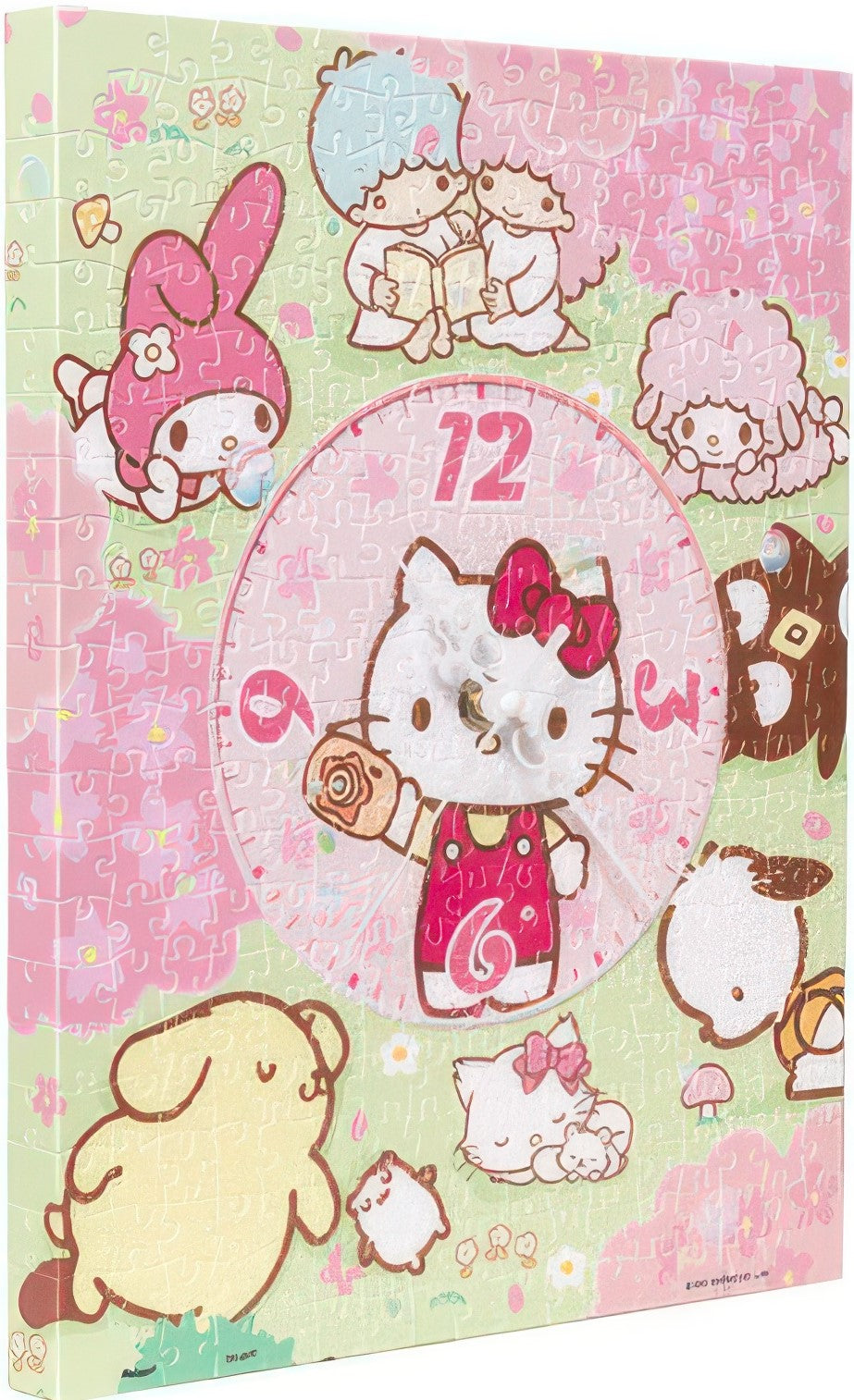 pintoo-hk1024-sanrio---warm-time-366-pieces-canvas-clock-puzzle