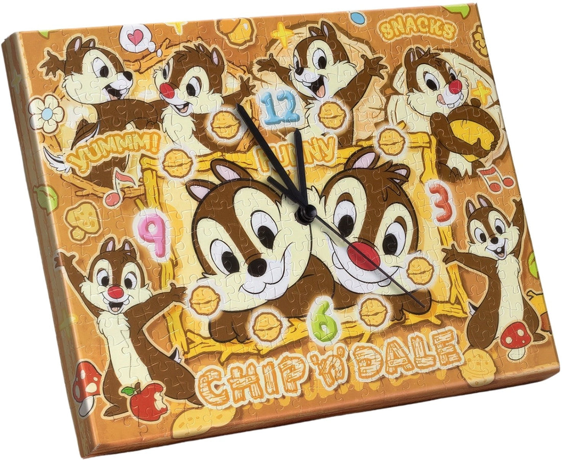 pintoo-hk1033-chip-'n'-dale---mischievous-brothers-366-pieces-canvas-clock-puzzle