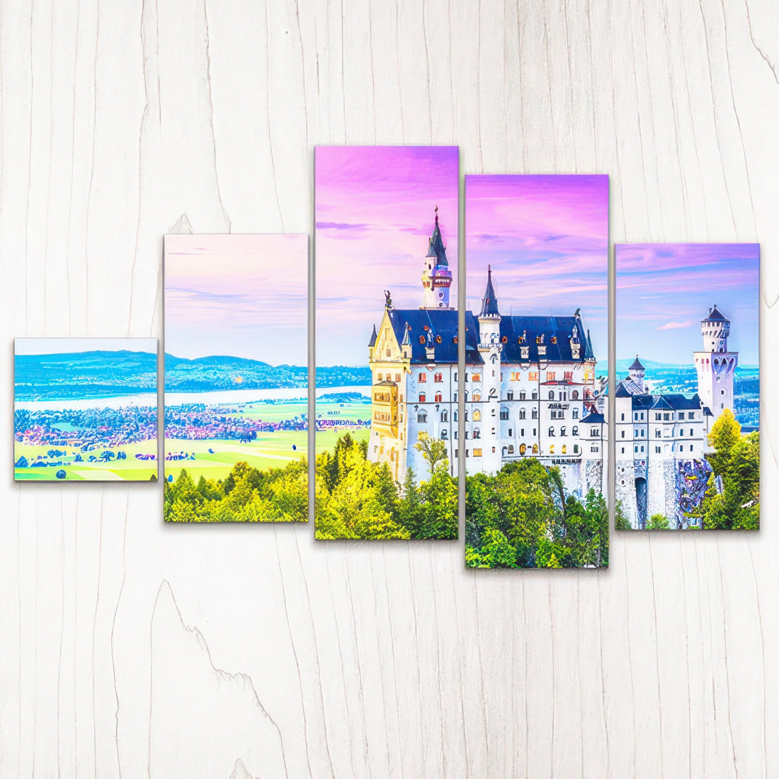 pintoo-hn1007-scenery-romantic-glow-of-neuschwanstein-castle-germany-632-multipack-plastic-canvas-puzzle