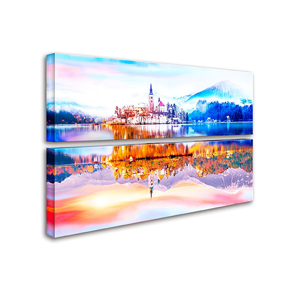 Pintoo • Slovenia • Dreamy Lake Reflection, Bled Lake　432 PCS　Canvas Puzzle