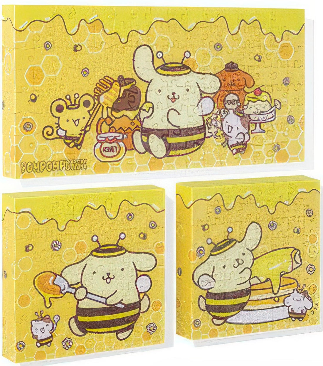pintoo-hn1118-sanrio---pompompurin---honey-pudding-multipack-3-canvas-puzzle