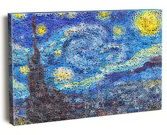 Pintoo HN1130　Fine Art • Puzzle in Puzzle / Van Gogh's Starry Night　1336 Pieces Plastic Canvas Puzzle