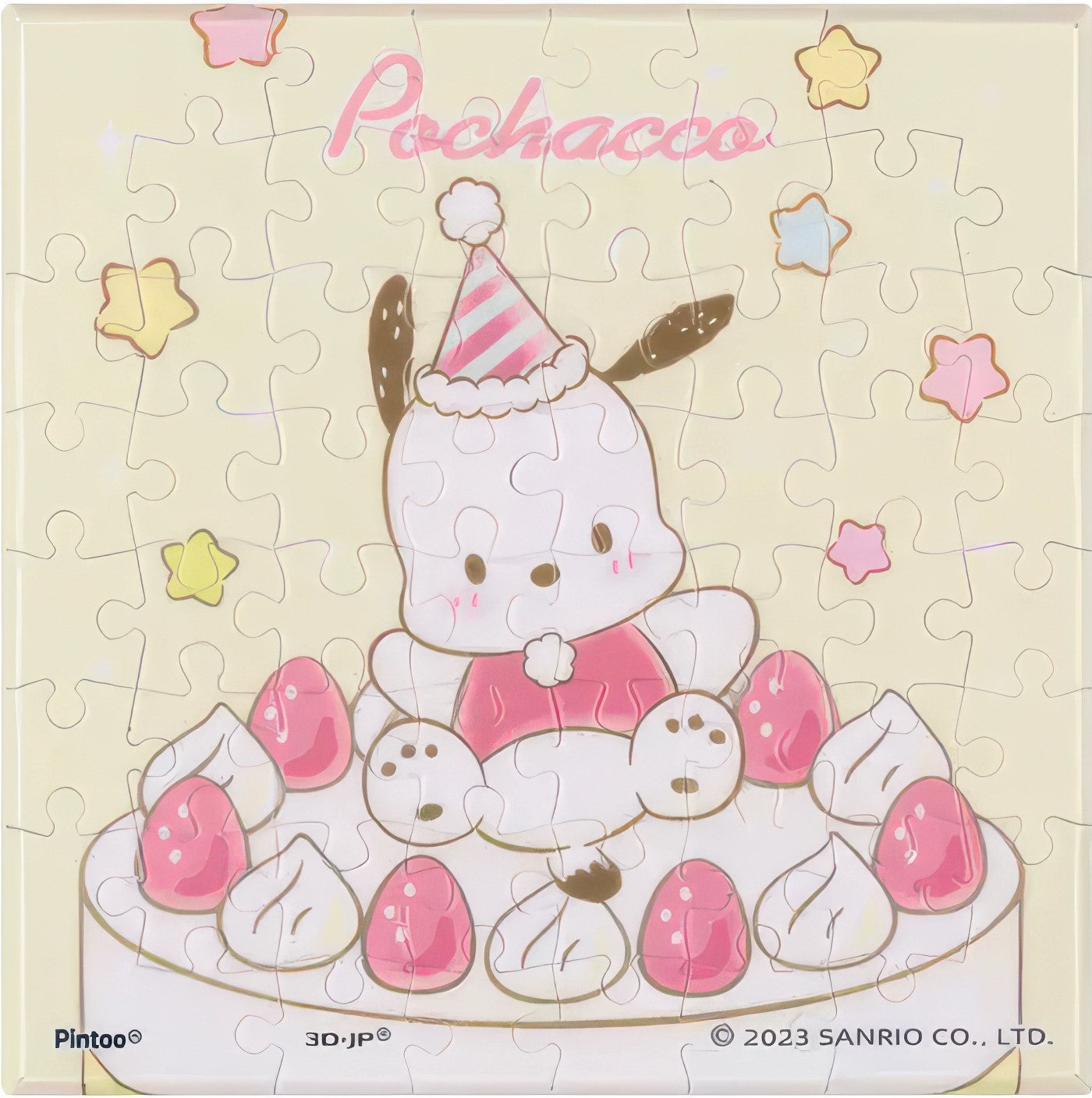 pintoo-hn1262-sanrio---pochacco---strawberry-soufflé-56-pieces-canvas-puzzle
