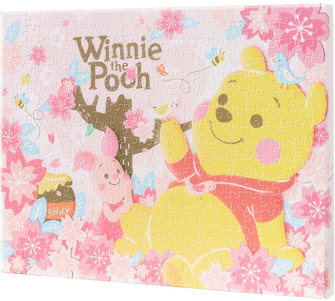 pintoo-hn1330-winnie-the-pooh-series---sweet-cherry-blossom-season-366-pieces-canvas-puzzle