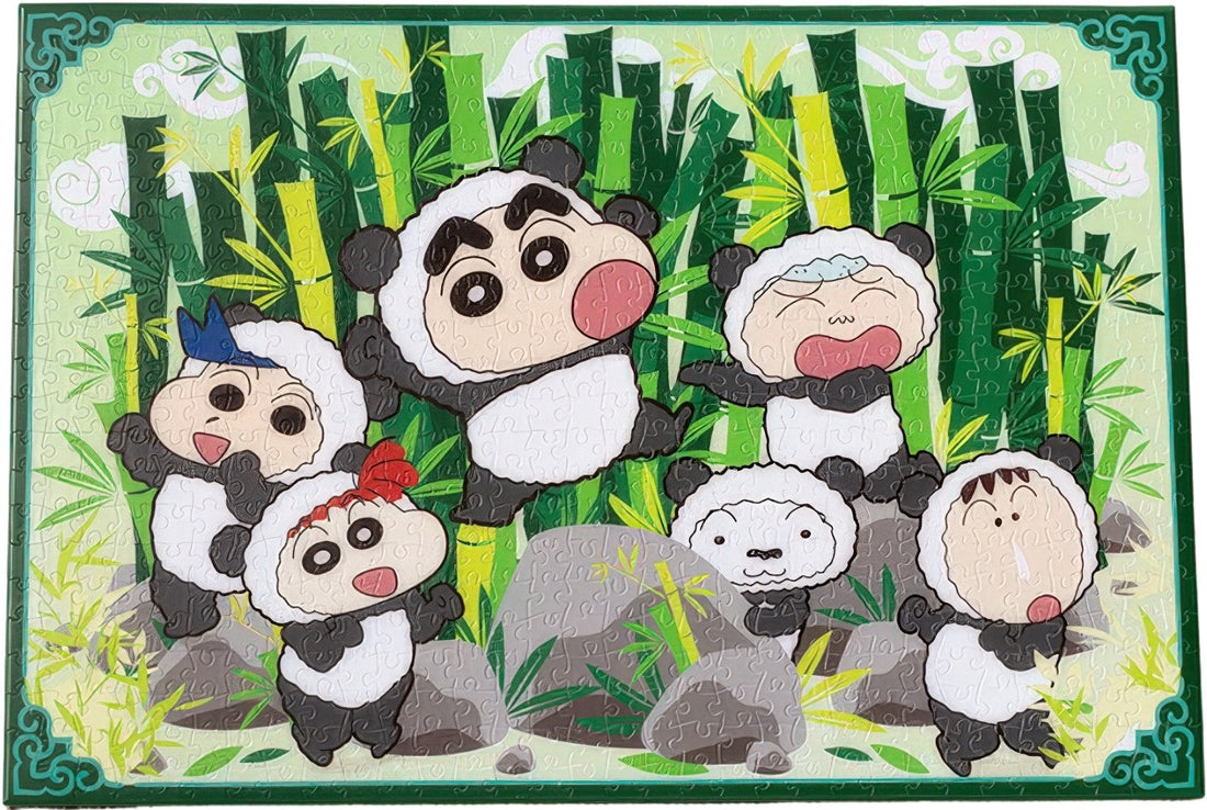 pintoo-hn1386-crayon-shin-chan-series---panda-squad-696-pieces-canvas-puzzle