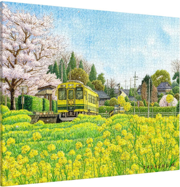 pintoo-hn1419-tadashi-matsumoto---rapeseed-blossoms-in-full-bloom-2176-pieces-canvas-puzzle
