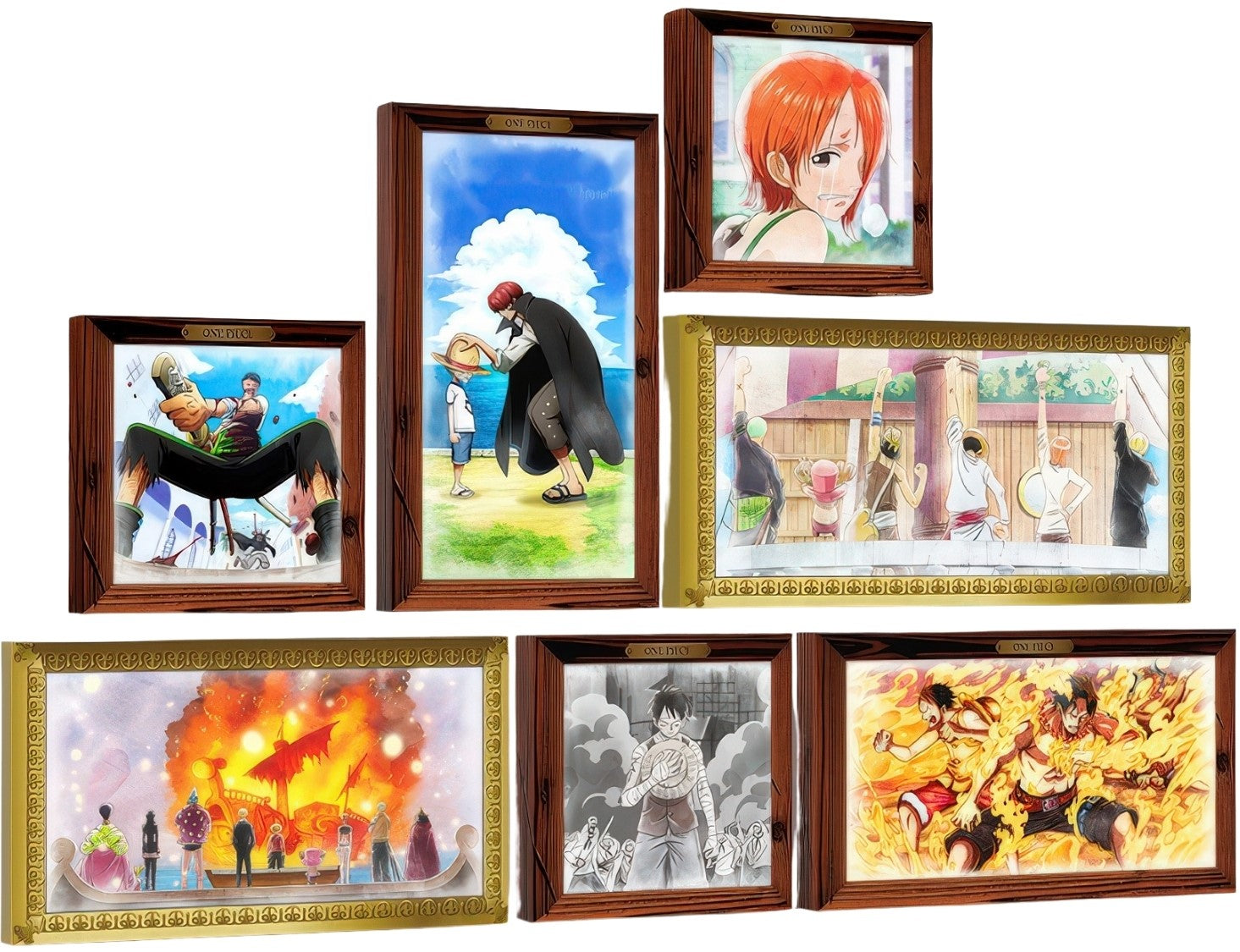 pintoo-hn1465-one-piece---classic-scene-multipack-7-canvas-puzzle