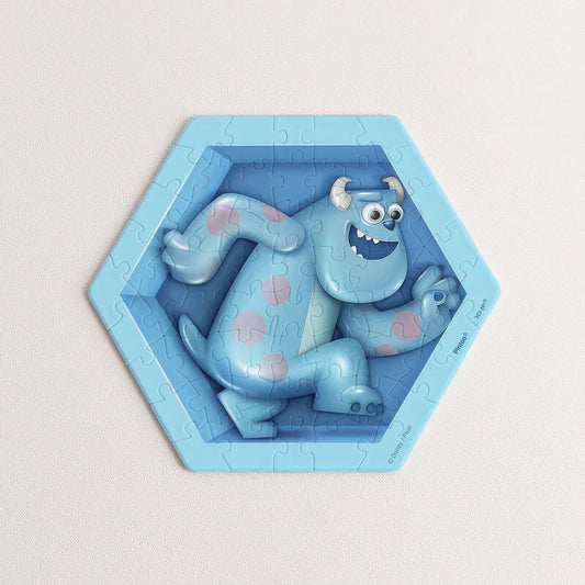 Pintoo HX1014　Monsters Inc. • Wall Tile / James P. Sullivan　56 Pieces Plastic Jigsaw Puzzle