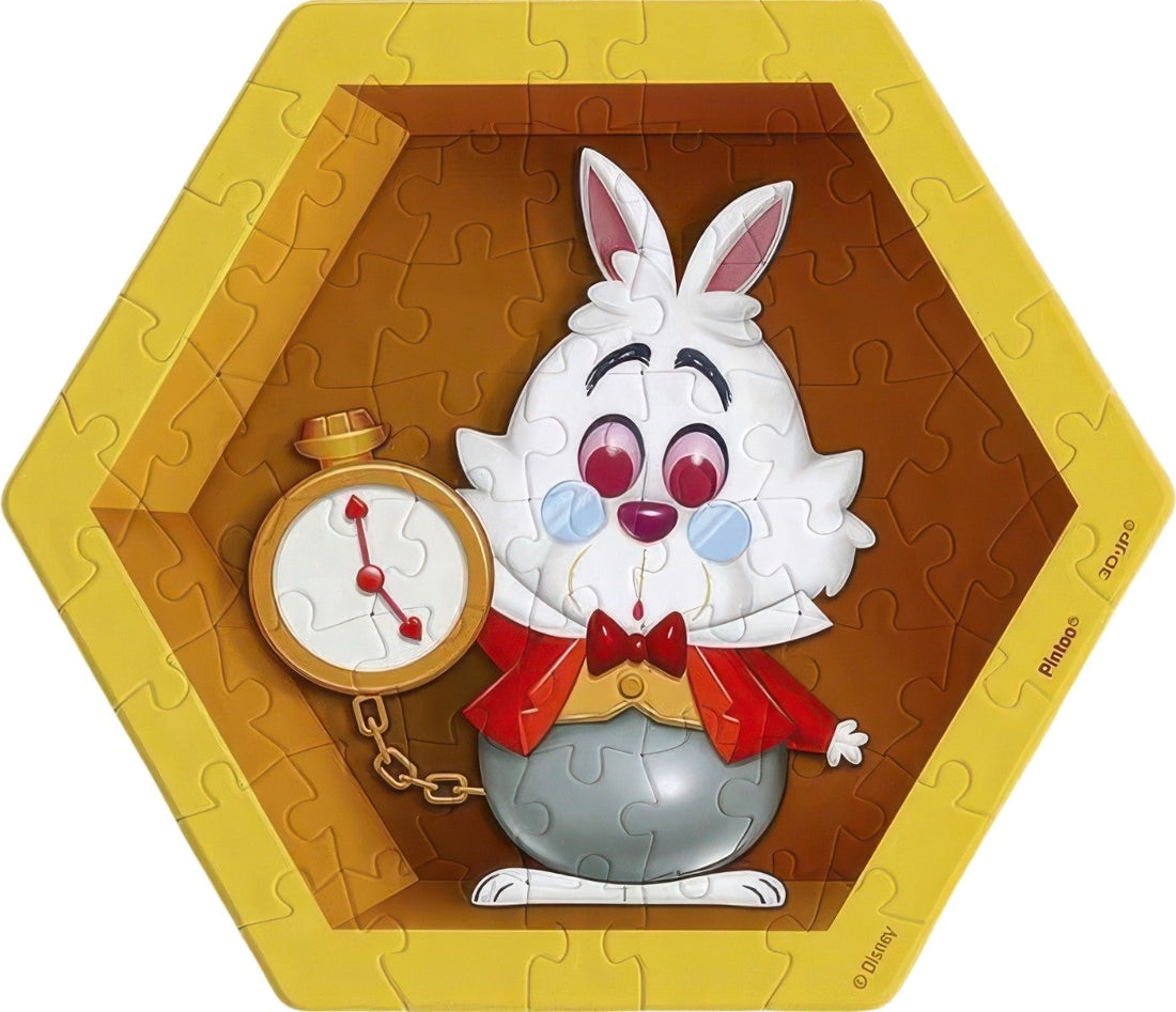 pintoo-hx1018-alice-in-wonderland---white-rabbit-56-pieces-wall-tile-puzzle