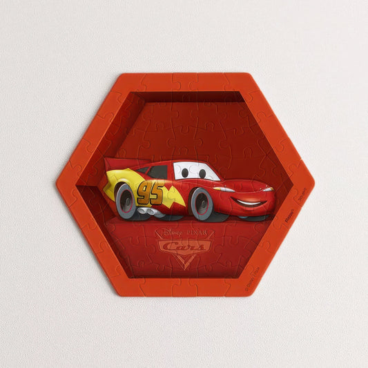 Pintoo HX1114　Cars • Wall Tile / Lightning McQueen　56 Pieces Plastic Jigsaw Puzzle