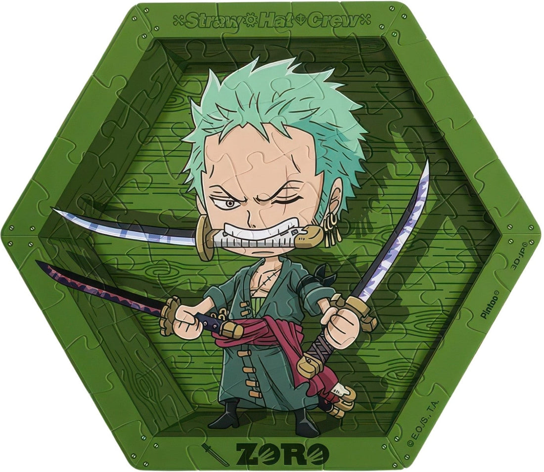 pintoo-hx1143-one-piece---zoro-56-pieces-wall-tile-puzzle