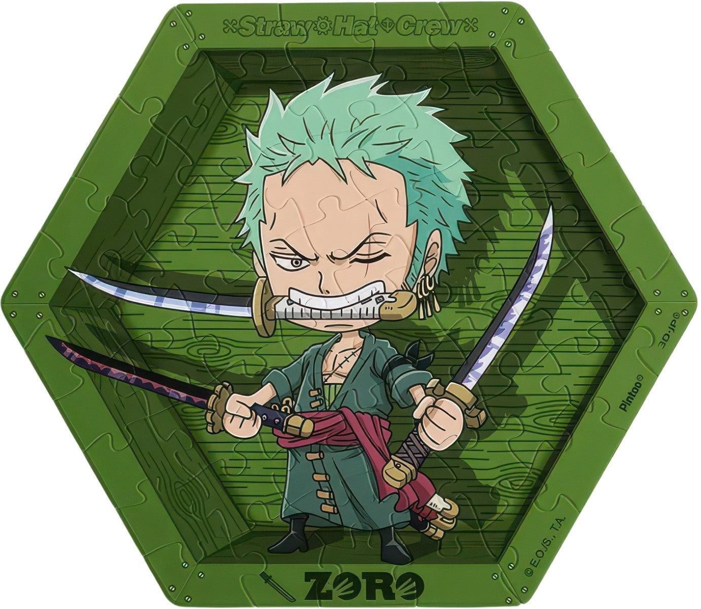 pintoo-hx1143-one-piece---zoro-56-pieces-wall-tile-puzzle
