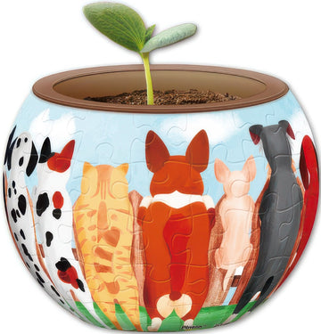 pintoo-k1045-let's-watch-together-80-pieces-flowerpot-puzzle