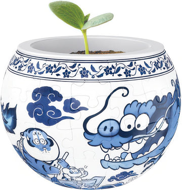 pintoo-k1112-i-am-not-fat-tiger---blue-and-white-porcelain---fat-dragon-in-the-sky-80-pieces-flowerpot-puzzle