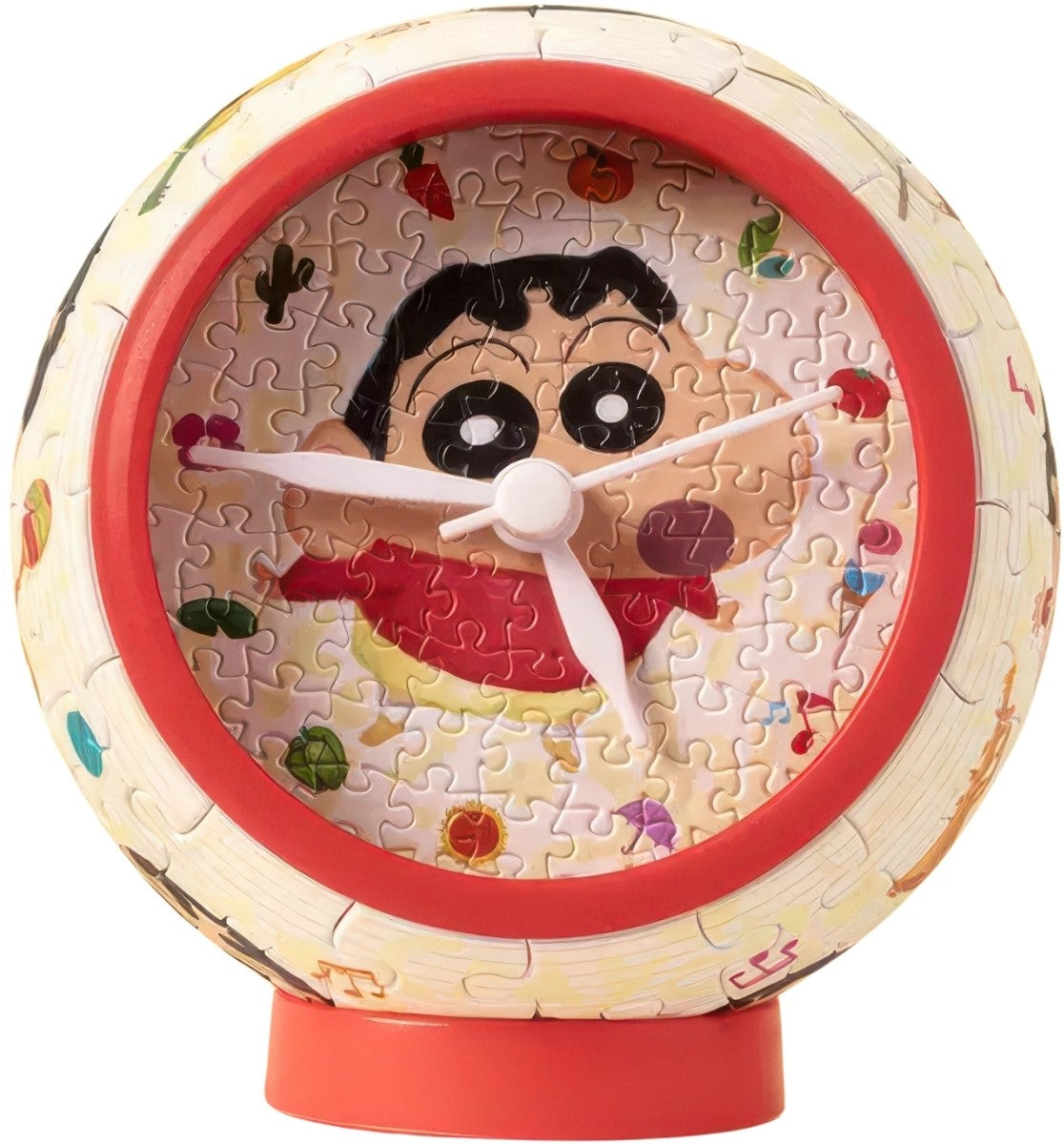 pintoo-kc1073-crayon-shin-chan---aloha,-let's-dance-145-pieces-table-clock-puzzle