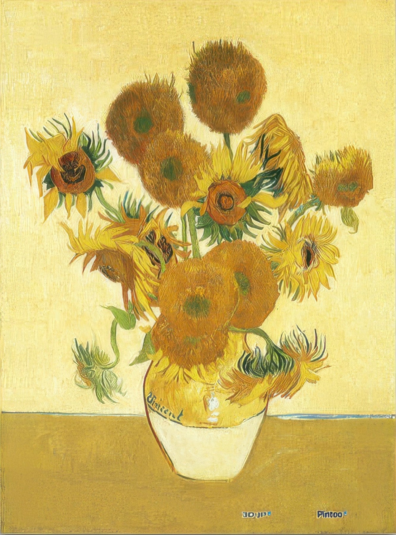 pintoo-p1138-van-gogh---sunflowers-150-pieces-puzzle-+-frame-set