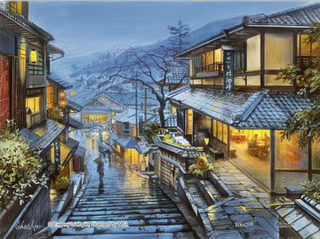 pintoo-p1233-evgeny-lushpin---strolling-in-the-rainy-ancient-city-150-pieces-puzzle-+-frame-set