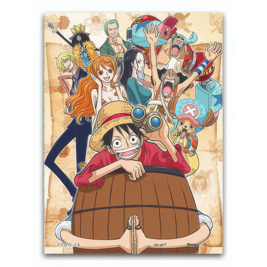 Pintoo P1290　One Piece (1)　150 Pieces Plastic Puzzle + Frame Set