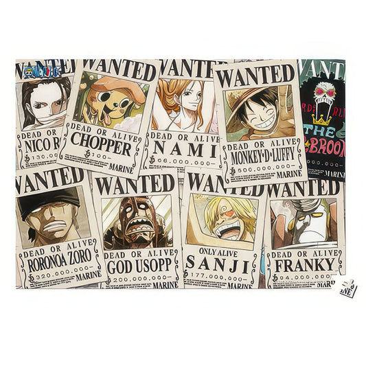 Pintoo P1291　One Piece • Wanted　368 Pieces Plastic Puzzle + Stand Set