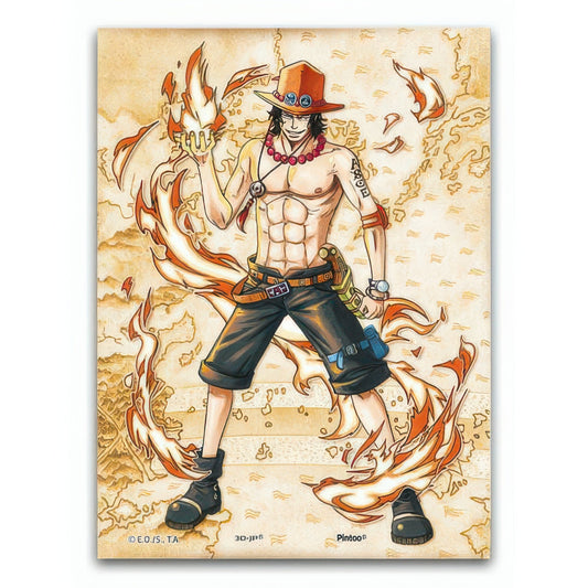 Pintoo P1292　One Piece • Ace　150 Pieces Plastic Puzzle + Frame Set