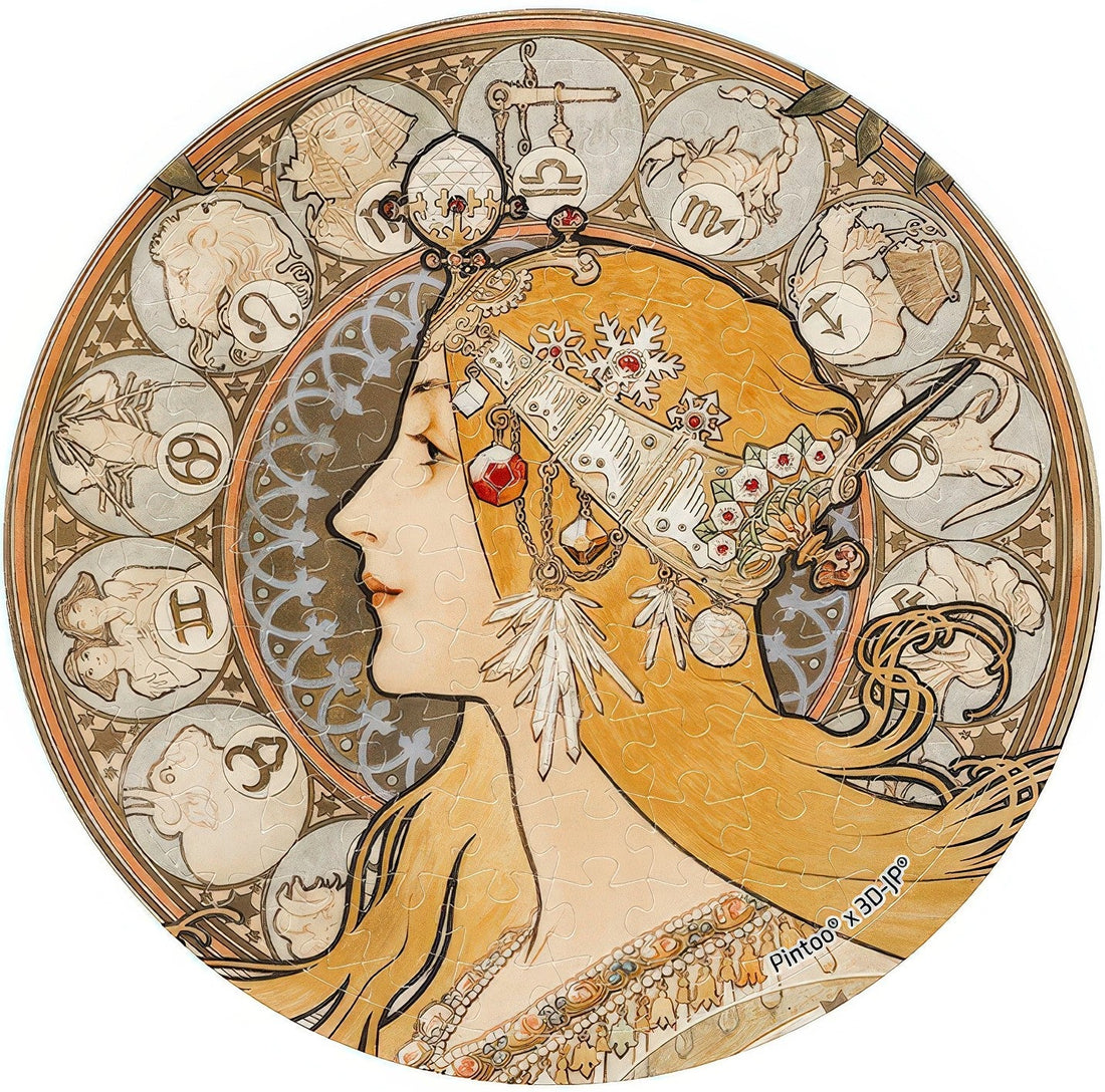 pintoo-pa1021-mucha---zodiac-68-pieces-hand-mirror-puzzle