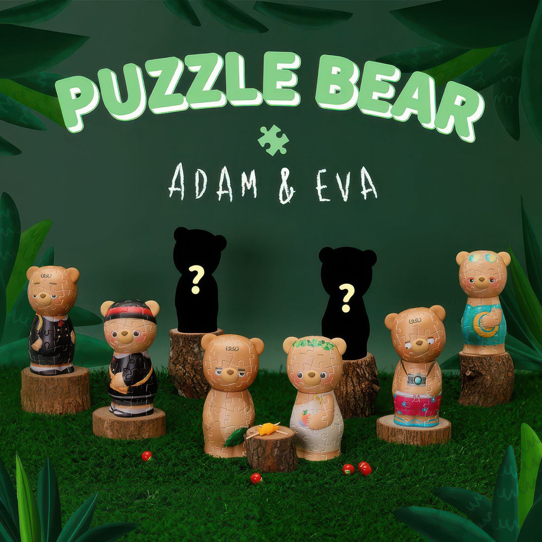 pintoo-pb1001-adam-eva-puzzle-bear-336-blind-box-plastic-3d-puzzle