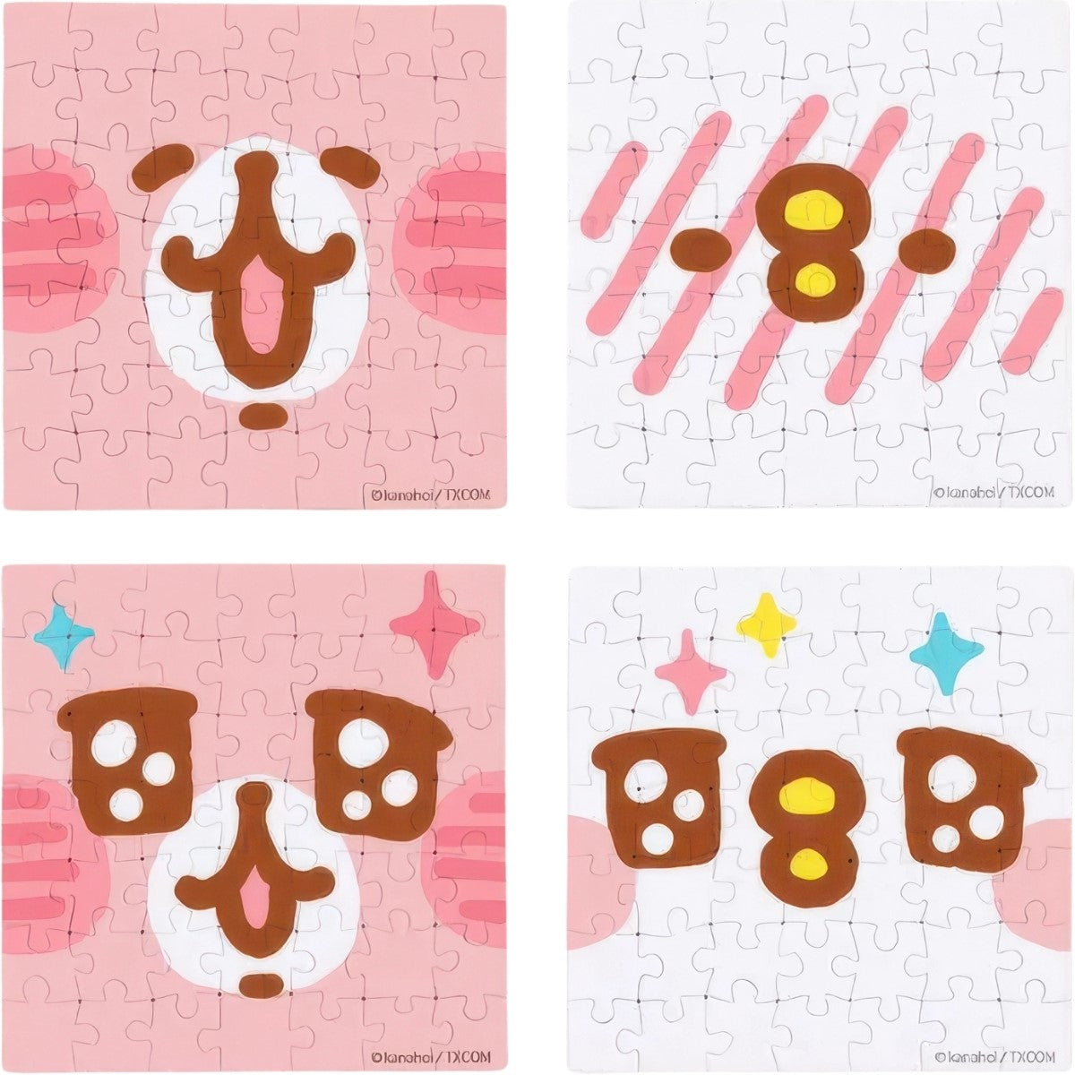pintoo-pp1029-kanahei's-small-animals---expression-collection-02-49-multipack-4-jigsaw-puzzle