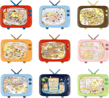 pintoo-q1087-gourmet-chick---eating-and-strolling-80-blind-box-8-puzzle-+-frame-set