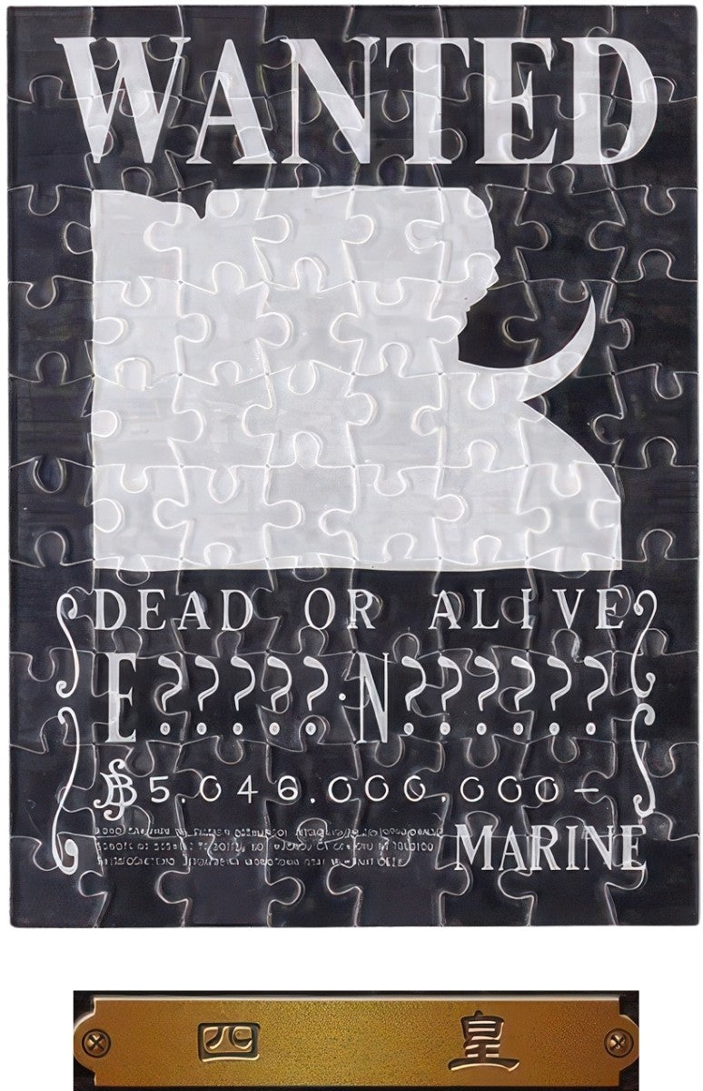 pintoo-q1094-one-piece---seven-warlords-and-four-emperors-wanted-posters-80-blind-box-10-puzzle-+-frame-set