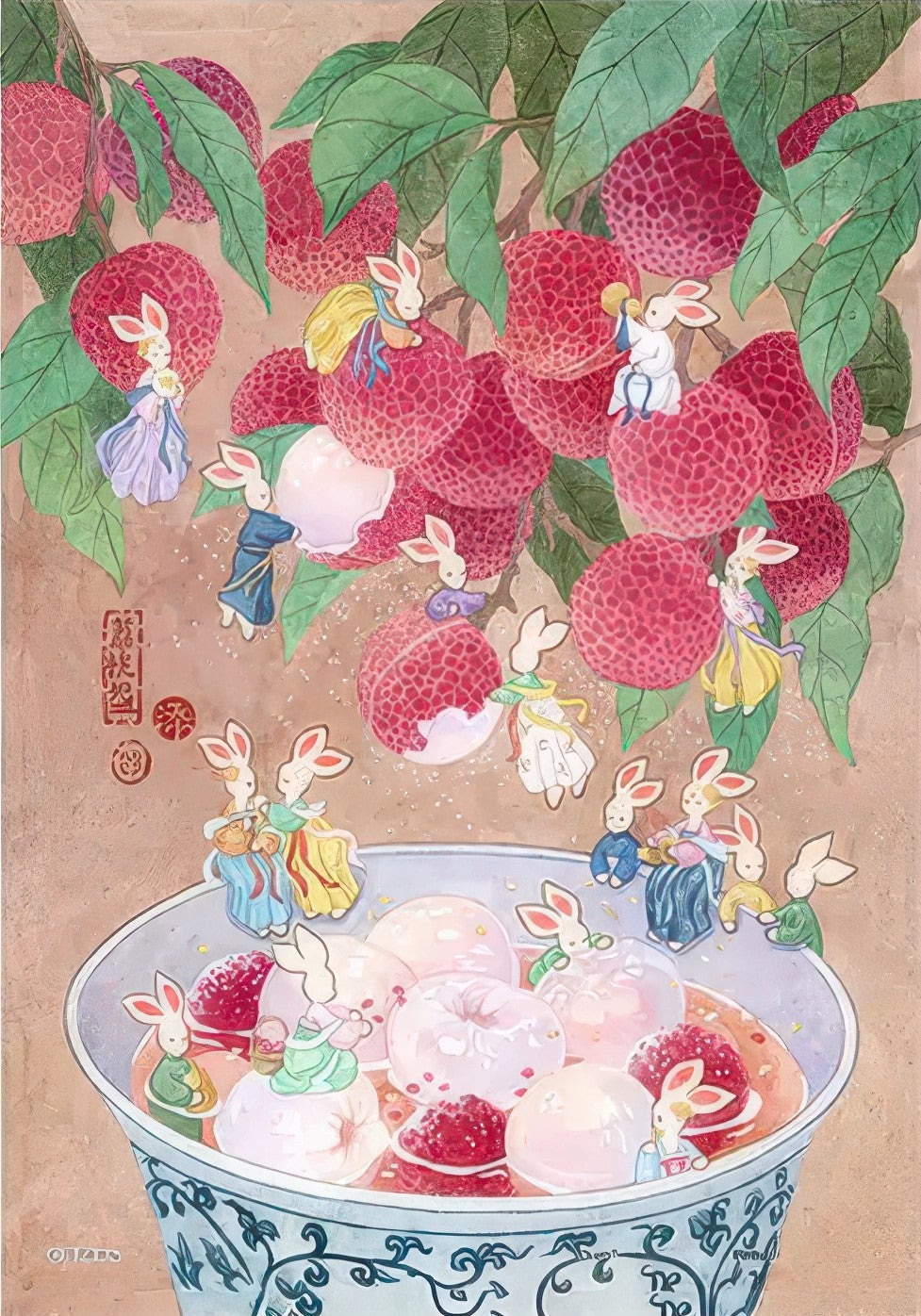 pintoo-q1126-tian-tian-emily---lychee-bowl-160-pieces-jigsaw-puzzle