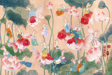 pintoo-q1184-tian-tian-emily---continuous-fish-(wishing-for-continuous-abundance)-160-pieces-jigsaw-puzzle