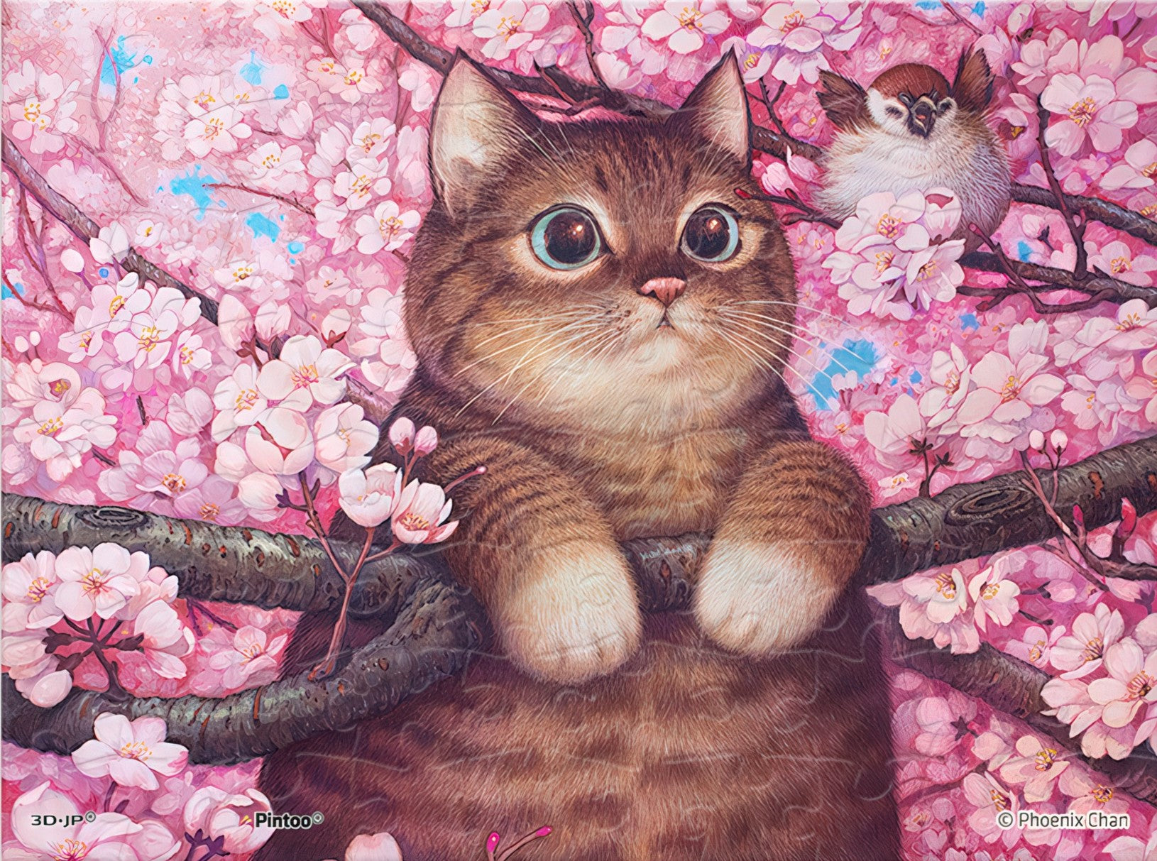 pintoo-q1200-phoenix-chan---spring-has-arrived-80-pieces-puzzle-+-frame-set