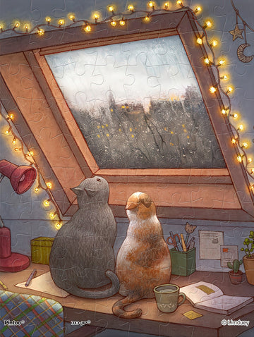 pintoo-q1201-limduey---rainy-day-80-pieces-puzzle-+-frame-set