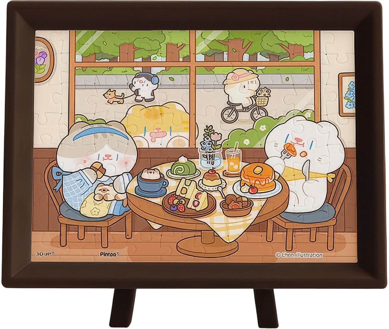 pintoo-q1315-chen-chen---afternoon-tea-date-80-pieces-puzzle-+-frame-set