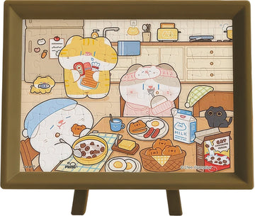 pintoo-q1317-chen-chen---cat-brand-breakfast-80-pieces-puzzle-+-frame-set