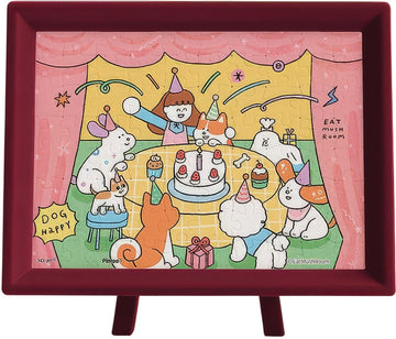 pintoo-q1320-eat-mushroom---birthday-party-80-pieces-puzzle-+-frame-set