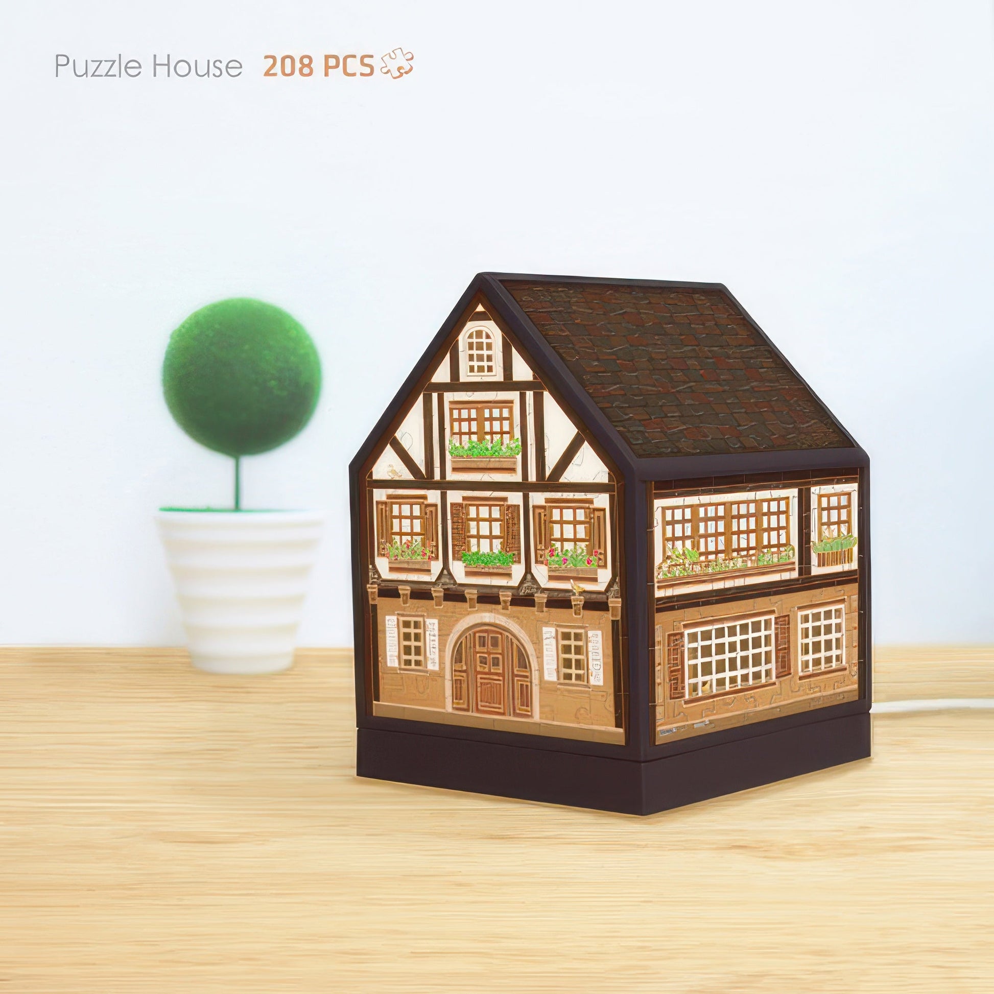 pintoo-r1006-european-style-cottage-208-pieces-plastic-lamp-puzzle