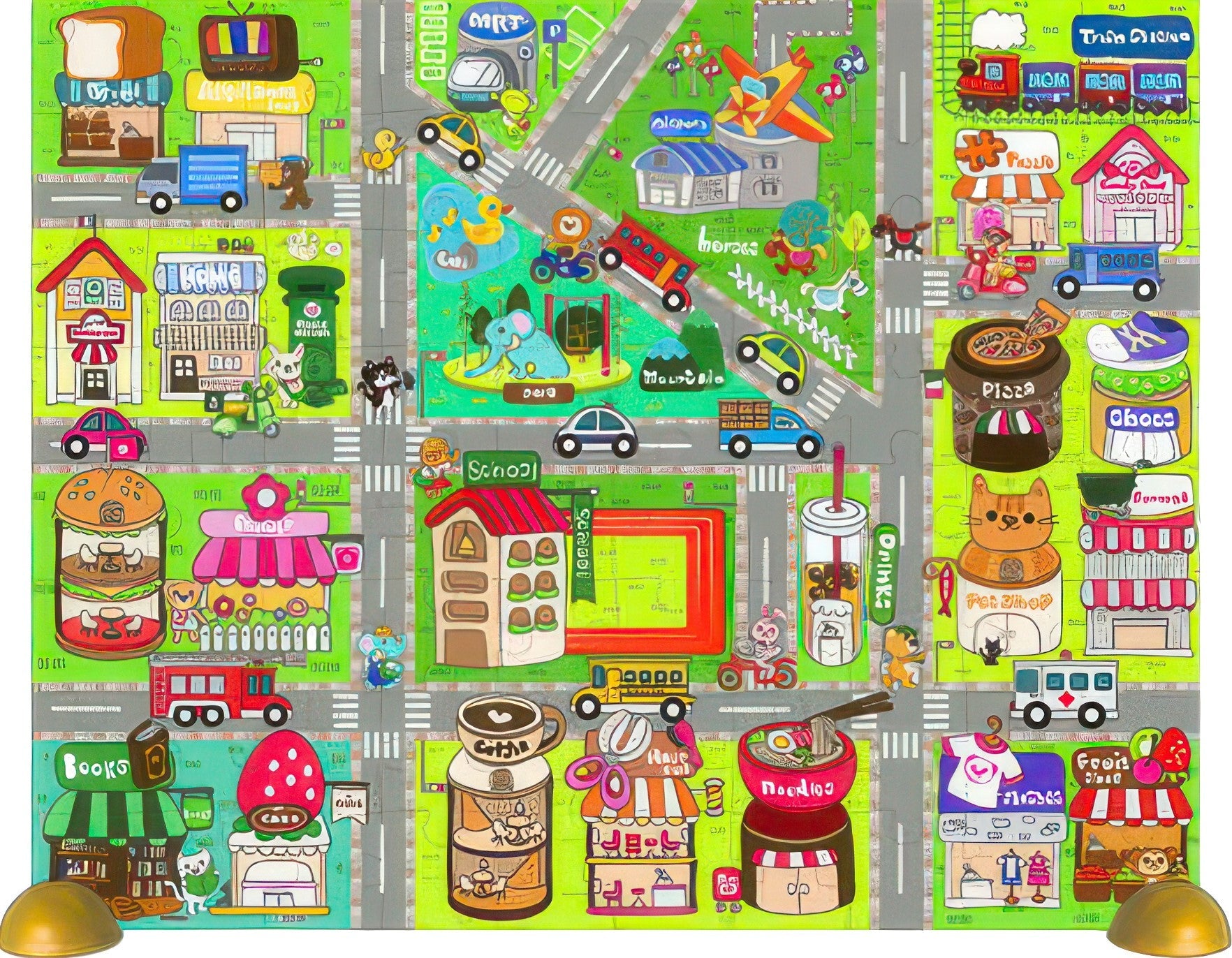 pintoo-t1015-cute-street-map-80-pieces-kids-puzzle