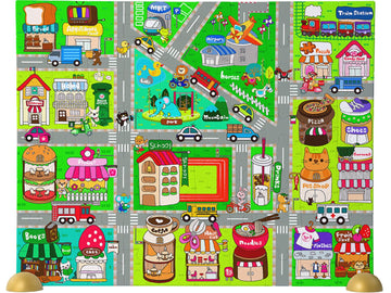 Pintoo • Cute Street Map　80 PCS　Plastic Jigsaw Puzzle