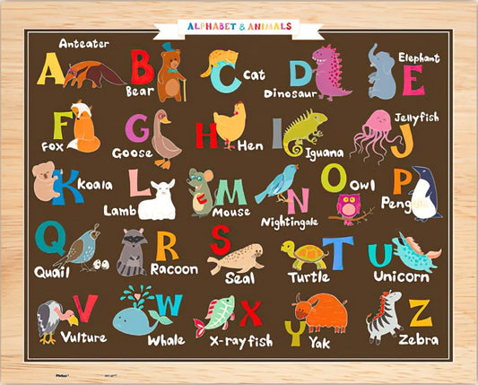 Pintoo • Alphabet & Animals　80 PCS　Plastic Jigsaw Puzzle