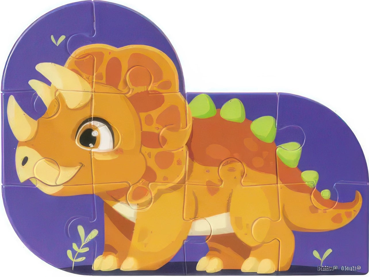 pintoo-t1120-dinosaur---triceratops-10-pieces-kids-puzzle