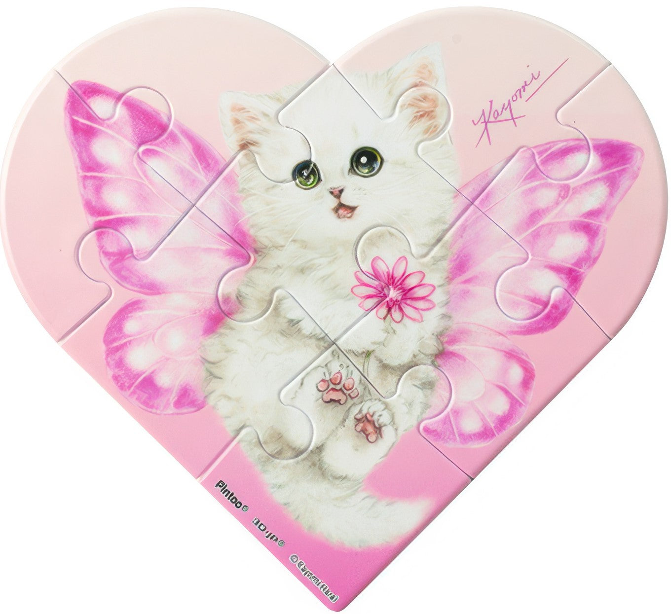 pintoo-t1138-kayomi---pink-heart-8-pieces-kids-puzzle