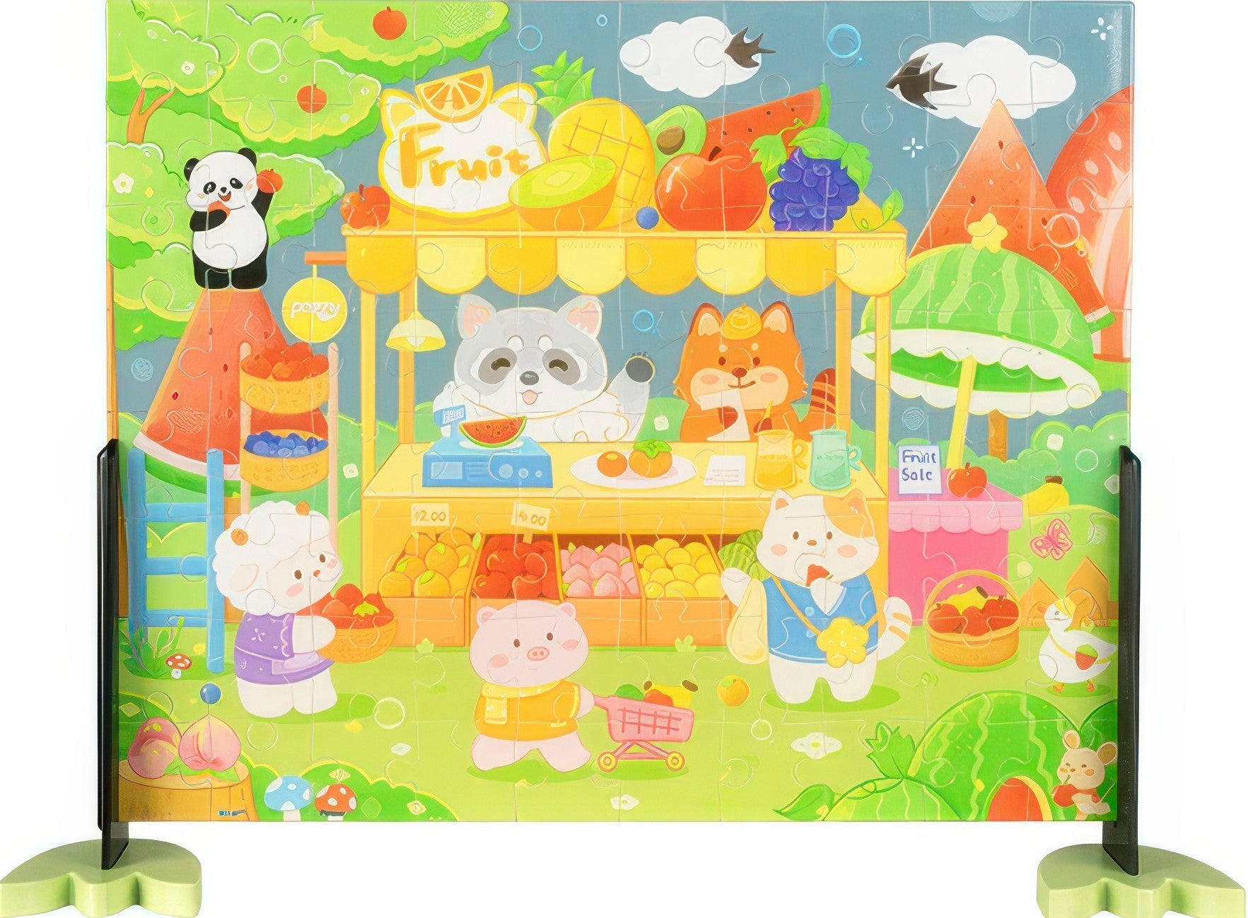 pintoo-t1182-pazzy's-mood-diary---fruit-stand-grand-opening-80-pieces-kids-puzzle