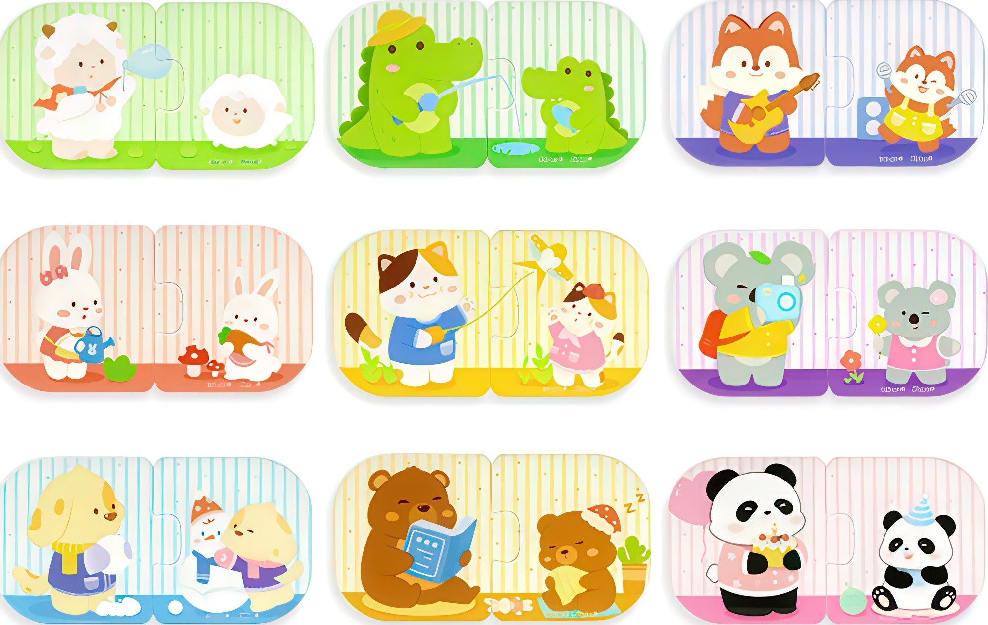 pintoo-t1189-animal-parent-child-matching-18-pieces-kids-puzzle