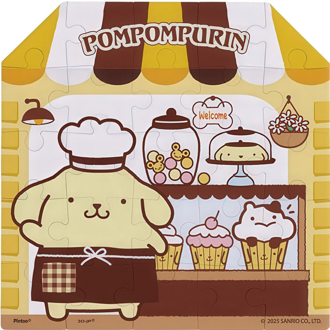 pintoo-tc1016-pompompurin-series---cute-town-25-pieces-jigsaw-puzzle