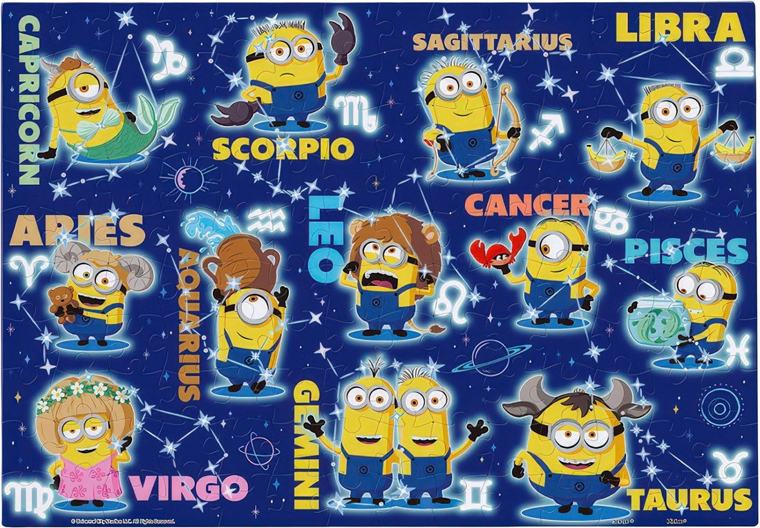 pintoo-te1001-minions-series---twelve-zodiac-minions-140-pieces-jigsaw-puzzle